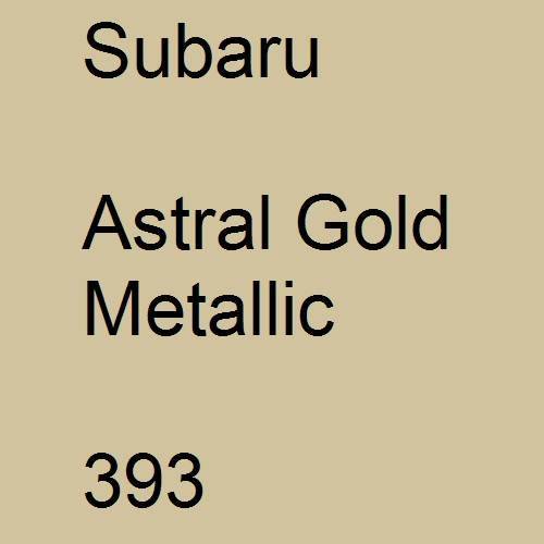 Subaru, Astral Gold Metallic, 393.